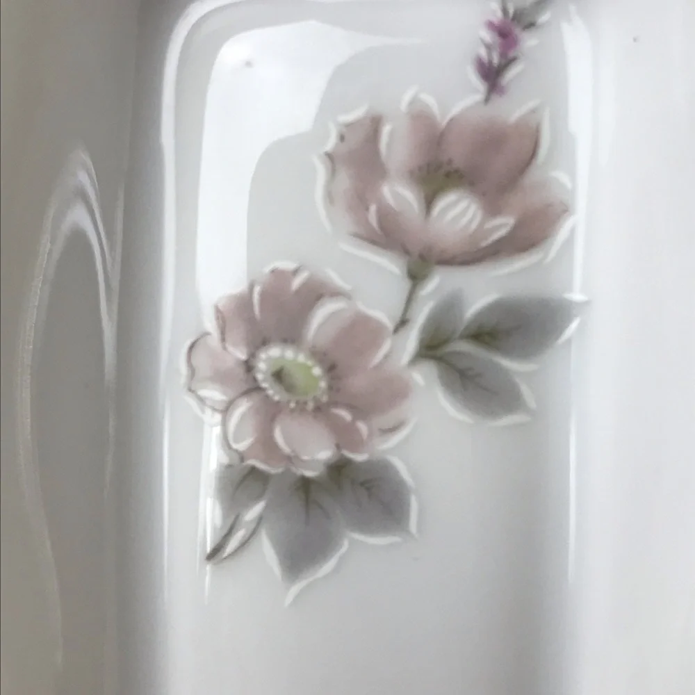 VINTAGE LIMOGES FRANCE By R. Leclair Hand Painted Floral Porcelain Trinket Tray